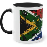 Springboks Rugby Supporter Zweifarbige Kaffeetasse, 235 G. Südafrika Becher von HeavyArtedDesigns