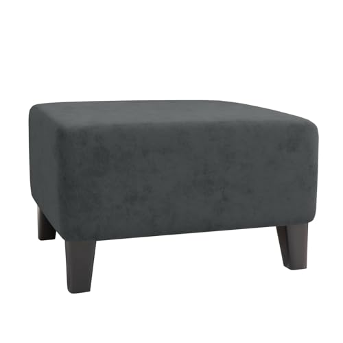 Heavyoff Ottomane Schonbezug, Rechteckig Hocker Husse Für Fußhocker, Hocker Protector Waschbar Überzug Hockerabdeckung, Dunkelgrau, XL von Heavyoff