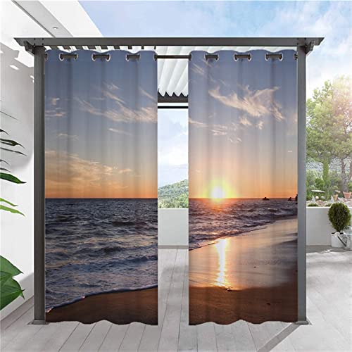 Heavyoff Outdoor Vorhänge Wasserdicht, Wetterfest Sichtschutz Terrasse Sonnenschutz für Balkon Veranda Pergola Gartenlaube 1 Stück, Stil 3, 117x160cm von Heavyoff