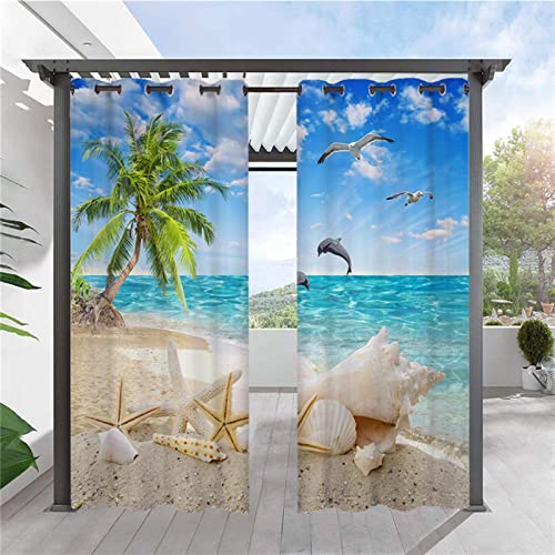 Heavyoff Outdoor Vorhänge Wasserdicht, Wetterfest Sichtschutz Terrasse Sonnenschutz für Balkon Veranda Pergola Gartenlaube 2 Stück, Stil 8, 120x213cm Heavyoff Outdoor Vorhänge Wasserdicht, Wetterfest Sichtschutz Terrasse Sonnenschutz für Balkon Veranda Pergola Gartenlaube 2 Stück, Stil 8, 120x213cm von Heavyoff