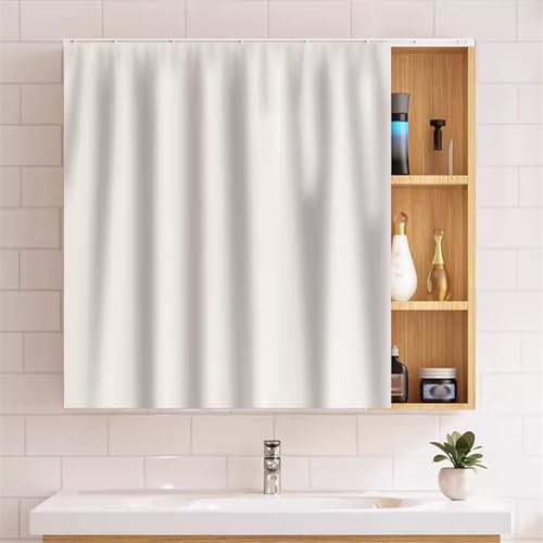 Heavyoff Scheibengardine Blickdicht Vorhang Privatsphäre Fenstervorhang Gardine Schals Scheibengardinen Fensterschal für Küche Wohnzimmer Landhaus Weiß, 85x70cm(B x H) von Heavyoff