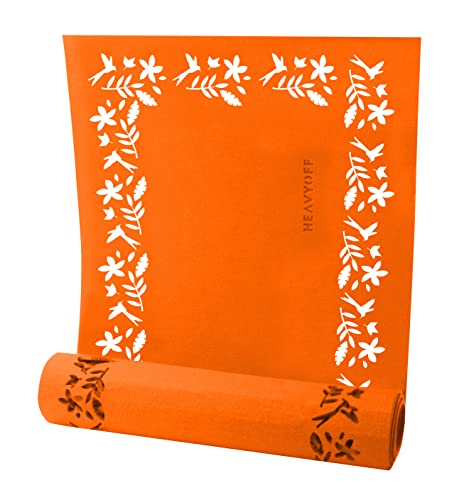 Heavyoff Tischläufer aus Filz Hitzebeständig Tischdecke Läufer Schneeflocken-Design für Küche Restaurants Orange, 100x30cm von Heavyoff