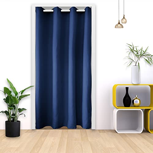 Heavyoff Verdunkelungsgardinen mit Ösen Thermovorhang Kälteschutz Türvorhang Wärmeisolierend Raumtrenner für Schlafzimmer Tür Schrank Küche Navy blau, 132x198cm Heavyoff Verdunkelungsgardinen mit Ösen Thermovorhang Kälteschutz Türvorhang Wärmeisolierend Raumtrenner für Schlafzimmer Tür Schrank Küche Navy blau, 132x198cm von Heavyoff