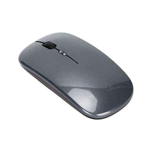 Heayzoki Bluetooth-Maus für Laptop, Leise Kabellose Maus 2,4 G Ergonomische Dual Mode LED-Atmungslicht Büro-Maus 500 MAh Wiederaufladbarer Akku Einstellbare Ultradünne Maus(grau) von Heayzoki