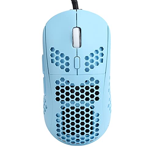 Heayzoki USB Kabelgebundene Maus,Kabelgebundene Maus Hohles Design Kabelgebundene USB-Maus,800/1600/2400/3200/4800/6400 DPI Einstellbarer RGB-Beleuchtungseffekt,für Computer-Laptops,(Blau) von Heayzoki