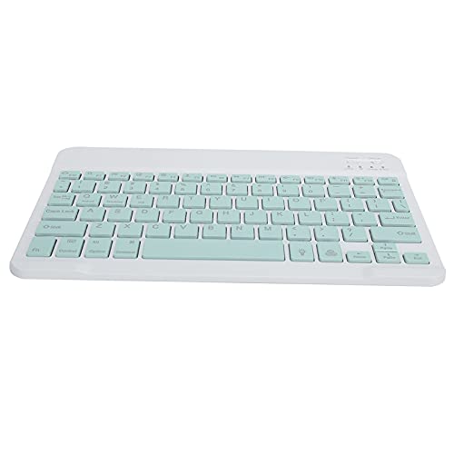 Heayzoki Kabellose Tastatur, Ultradünne Kabellose Bluetooth-Tastatur mit Hintergrundbeleuchtung, Leise Tasten, Wasserdicht, Geeignet für Tablet-Telefone und Desktop-Computer.(Hellgrün) von Heayzoki