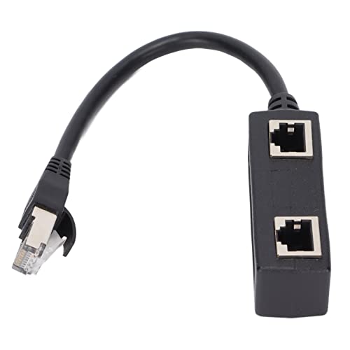 RJ45-Splitter-Adapter 1 Stecker auf 2 Buchse Ethernet-Anschluss für Netzwerk-Heimbüro,Multifunktionaler RJ45-Netzwerkkabel-Ethernet-Splitter-Adapter für Zuhause und Büro von Heayzoki