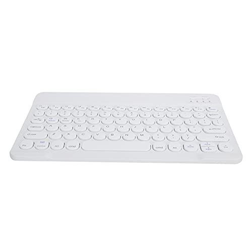 Heayzoki Rundkappen-Tastatur, Bluetooth-Tastatur, Tablet-Smartphone-Computerzubehör Rundkappe 10 Zoll, Tragbar und Ultradünn, Leicht zu Tragen.(Weiß) von Heayzoki