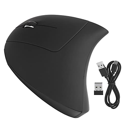 Vertikale Maus, Kabellose Linkshänder-Maus Vertikale Ergonomische 800/1200/1600DPI Optisch für Windows 8 / Windows 10,Ergonomische Maus mit Schneller Reaktionsgeschwindigkeit(Kabellose Linke Maus) von Heayzoki