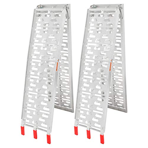 Hebitod 2X Auffahrrampe 340kg Faltbare ALU Verladerampe Max 680kg* Pro Paar Verladeschiene Antirutsch Klappbar max. 340kg* pro Stück Motorrad ATV Quad PKW Auto Laderampe von Hebitod