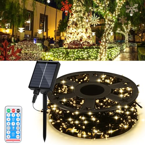 Hebitod Solar Lichterkette Außen 80M 800 LED, USB & Solar Ladefunktion, 8 Modi & Timer, IP44 Wasserdicht, Solarlichterkette Outdoor für Garten Terrasse Balkon Hochzeit Party, Warmweiß Hebitod Solar Lichterkette Außen 80M 800 LED, USB & Solar Ladefunktion, 8 Modi & Timer, IP44 Wasserdicht, Solarlichterkette Outdoor für Garten Terrasse Balkon Hochzeit Party, Warmweiß von Hebitod