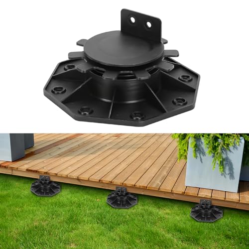 Hebitod Stelzlager höhenverstellbar 40 Stück Stellfuss 30-60mm Plattenlager - Stelzlager für Terrassenplatten-Unterkonstruktion Holz, WPC und Stein von Hebitod