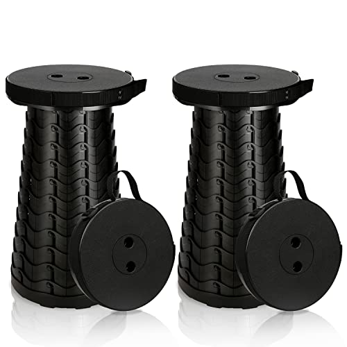 Hebitod Tragbarer Klapphocker 2xFaltbar Campinghocker Klappbar Leicht Stabil Höhenverstellbar für Camping Angeln Wandern Reisen Grillen, Max 180 kg belastbar von Hebitod