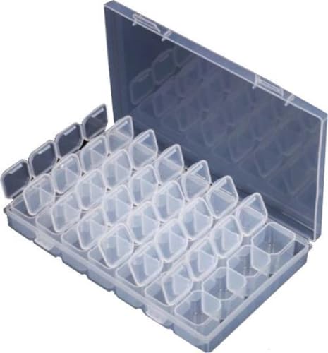 2 Aufbewahrungsboxen Diamantmalerei - 2x 28 Kisten - 56 Tabletts Total -Gorde -Professional - nach Farbe - Van Heble® von Heble