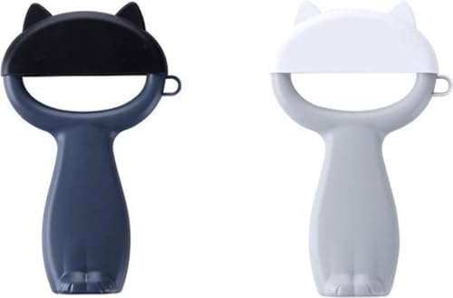 *** Oenie Mistes Kartoffel Schabeller - Kartoffelmesser Spaß - Grau - Katzen - van Heble® *** von Heble