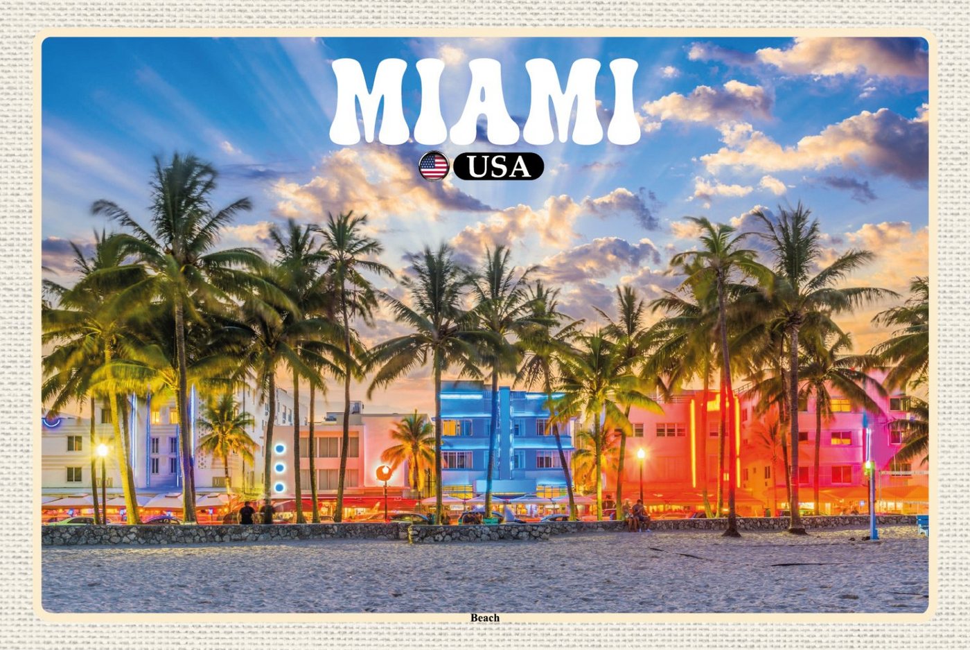 Hebold Metallschild Hebold Blechschild 30x20 cm Reise Miami USA Strand Palmen Urlaub Meta Hebold Metallschild Hebold Blechschild 30x20 cm Reise Miami USA Strand Palmen Urlaub Meta von Hebold