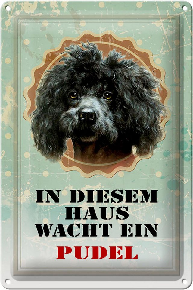 Hebold Metallschild Schild Blech 20x30cm - Made in Germany - Hund in diesem Haus wacht ein von Hebold