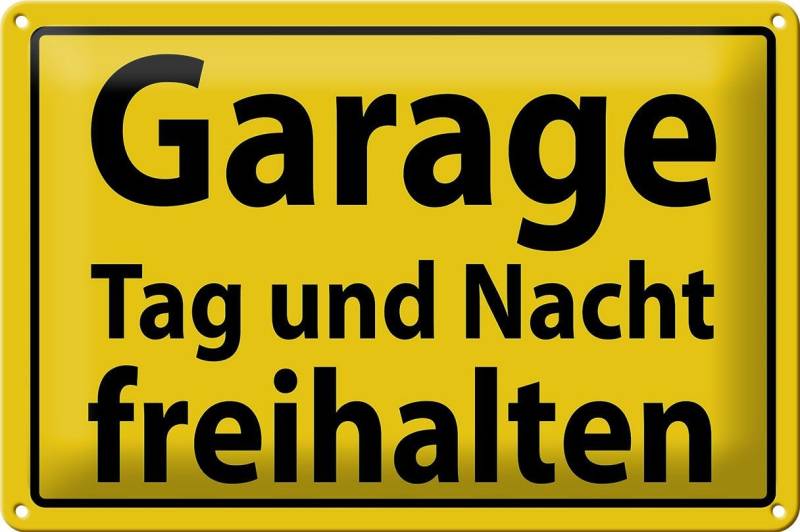 Hebold Metallschild Schild Blech 30x20 cm - Made in Germany - Garage Tag Nacht freihalten von Hebold