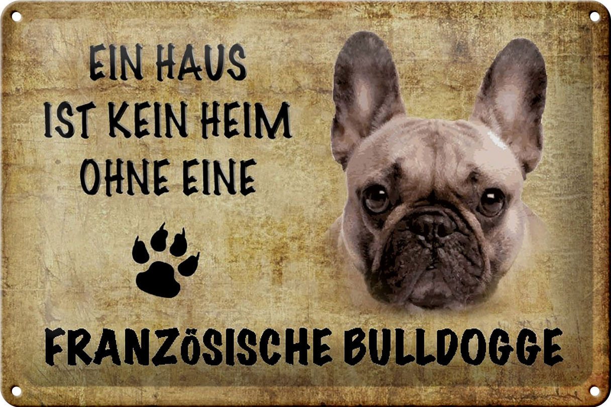Hebold Metallschild Schild Blech 30x20cm - Made in Germany - Spruch Französische Bulldogge von Hebold