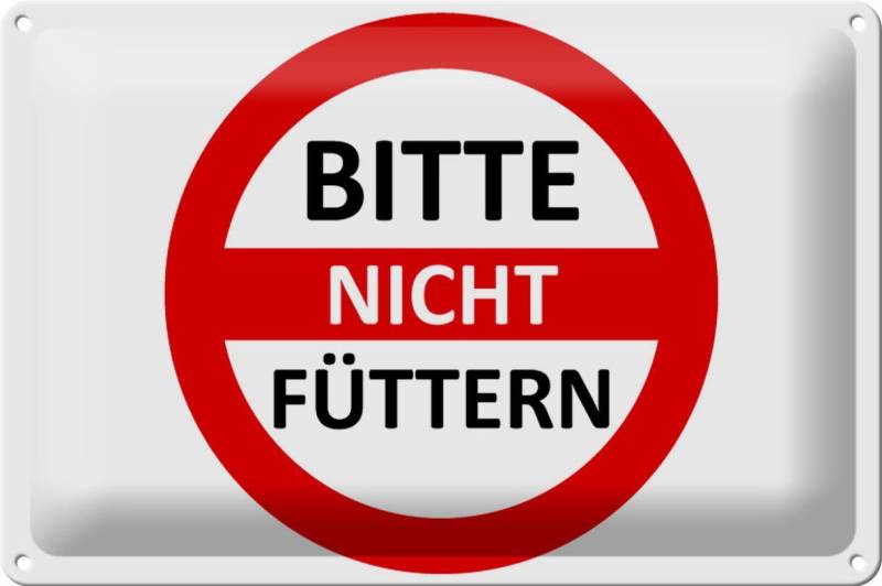Hebold Metallschild Schild-Blech Warnschild 30x20cm Bitte nicht füttern von Hebold
