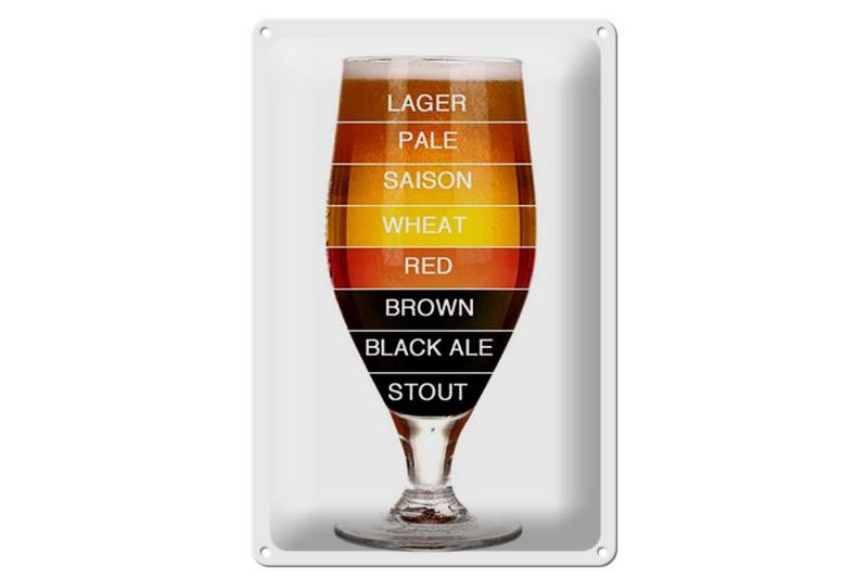 Hebold Metallschild Schild Blech 20x30cm - Made in Germany - Spruch Bier Bierglas lager pa von Hebold