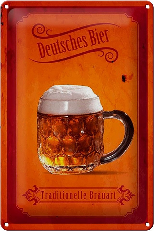 Hebold Metallschild Schild Blech 20x30cm - Made in Germany - Spruch Deutsches Bier traditi von Hebold