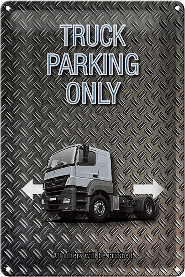 Hebold Metallschild Schild Blech 20x30cm - Made in Germany - Spruch Parken Truck parking o von Hebold