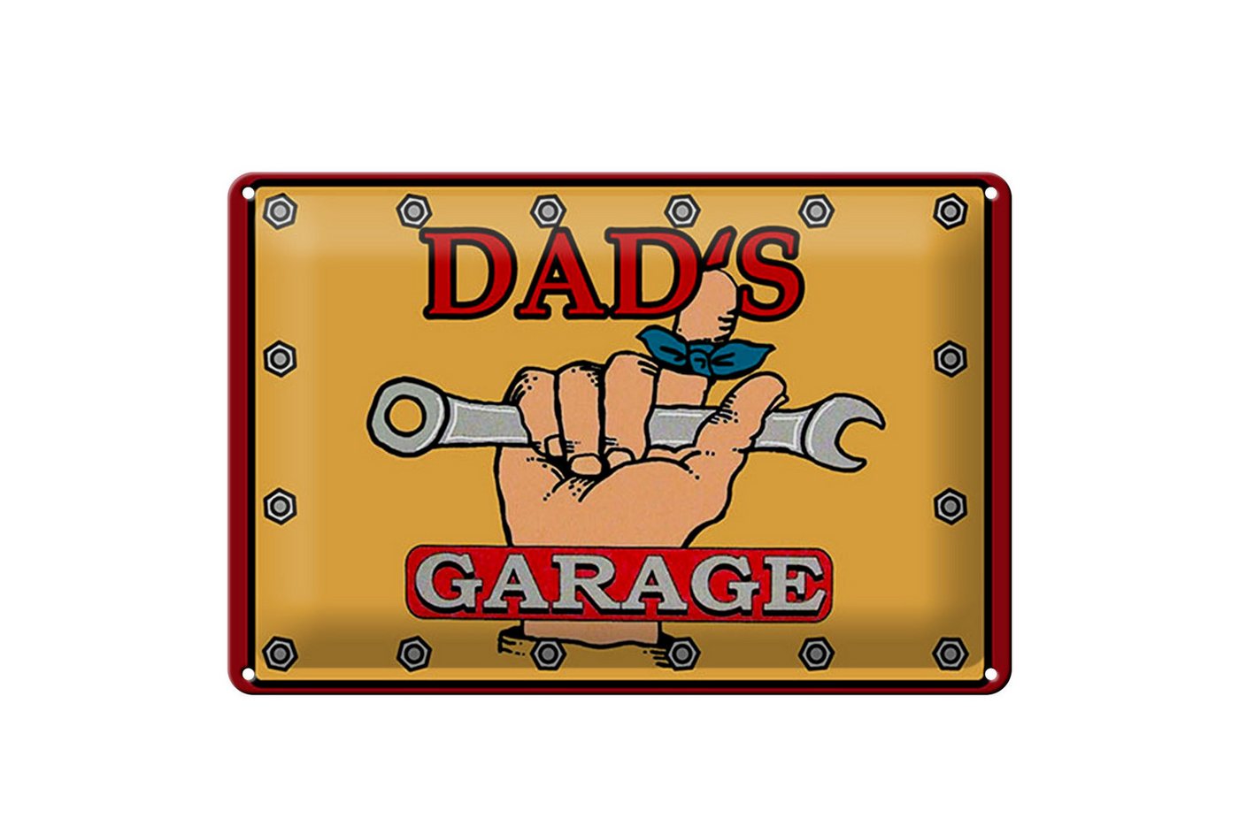 Hebold Metallschild Schild Blech 30x20cm - Made in Germany - Spruch dads Garage Papa Werks von Hebold