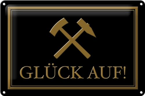 Schild Blech 30x20cm - Made in Germany - Spruch Glück auf Hammer Bergbau Metall Deko Blechschild Schild Blech 30x20cm - Made in Germany - Spruch Glück auf Hammer Bergbau Metall Deko Blechschild von Hebold