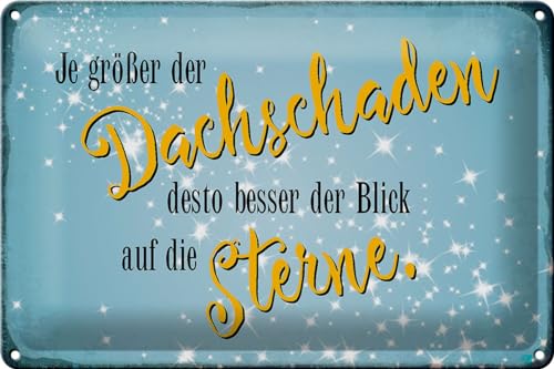 Schild Blech 30x20cm - Made in Germany - Spruch je größer Dachschaden desto Metall Deko Blechschild Schild Blech 30x20cm - Made in Germany - Spruch je größer Dachschaden desto Metall Deko Blechschild von Hebold