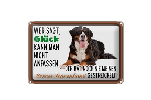 Schild Blech 30x20cm - Made in Germany - Spruch wer sagt Glück Berner Sennenhund Schild Blech 30x20cm - Made in Germany - Spruch wer sagt Glück Berner Sennenhund von Hebold