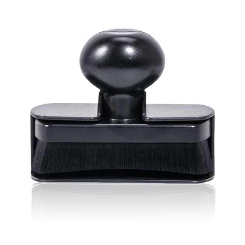 Hebterrka Reifenpflege-Applikator mit gebogener Bürste – Großes Autoreifen-Pflegewerkzeug mit Ständer für Reifendetailing, 9 cm Länge (Schwarz) von Hebterrka