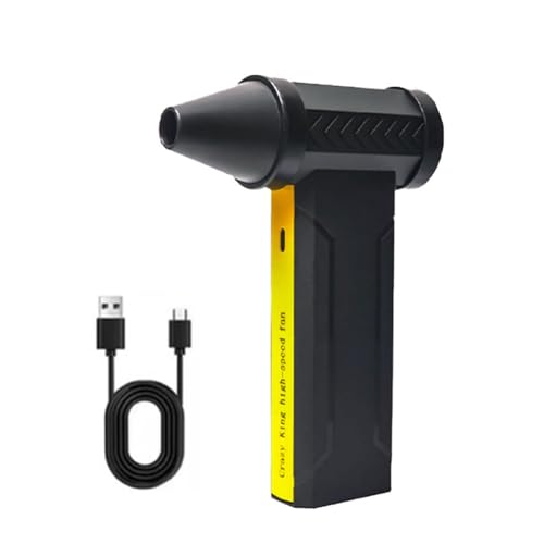 Hebupoe Elektrisches Luftgebläse Turbo JetFan 160000 Min Bürstenloser Motor Turbo Violent Fan USB Wiederaufladbarer Leistungsstarker Luftstaubbläser,C von Hebupoe