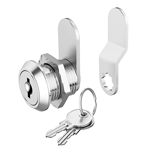 Schrankschlösser mit Schlüssel, Cam Lock gleichschließend, Sichere Schublade Mailbox File Tool Box RV Compartment Ersatzschlösser, Zinklegierung (1 Pack 5/8 Zoll) von Hecfu