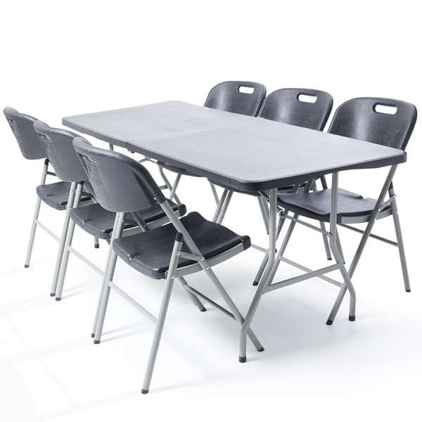 Hecht Foldis Set – Tisch mit 6 Stühlen von Hecht Garten