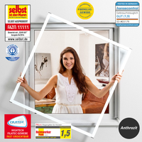Aluminium Fliegengitterbausatz für Fenster SLIM, 100x120cm anthrazit Aluminium Fliegengitterbausatz für Fenster SLIM, 100x120cm anthrazit von Hecht