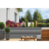 Balkonsichtschutz grau/gestreift Balkonsichtschutz grau/gestreift von Hecht