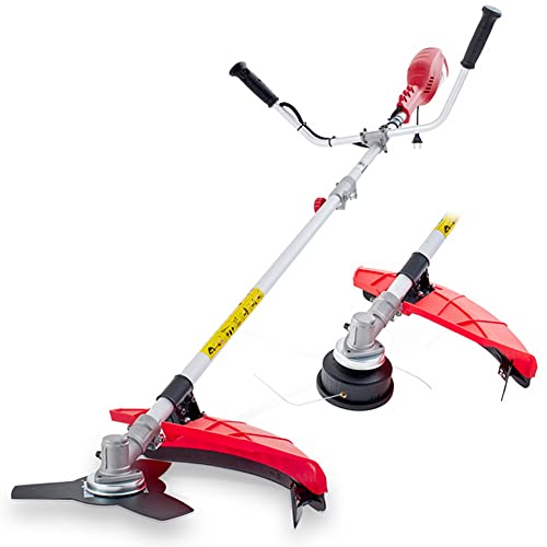 HECHT Elektro Freischneider Motorsense - leistungsstark mit 1400 Watt - 42 cm und 25,4 cm Schnittkreis - inklusive Doppel Faden Spule und Metall 3-Zahnmesser - leichte Handhabung, Antivibrationsgriff von Hecht