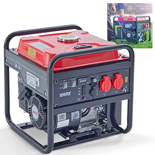 HECHT Inverter 3300 Watt Stromerzeuger Notstromaggregat – 12 Liter Benzin Tank – 8 Stunden Laufzeit – Mobile Notstromversorgung auch für spannungssensible Geräte wie Laptop, Handy, TV und Co. von Hecht