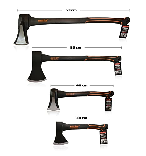 Hecht Axt Set - Spalthammer für effektives Spalten von Holz - Beil Spaltaxt für müheloses Bearbeiten von Brennholz - Gummierter Fiberglas Handgriff für sicheren Halt - Keilförmiger Spaltkopf von Hecht