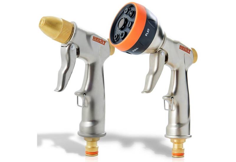 Hecht Bewässerungsbrause Gartenbrause Handbrause mit 6 Sprühmuster Rostfrei, Metallöse, 60 mm Sprühkopf von Hecht