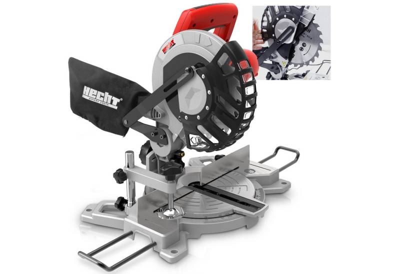 Hecht Kappsäge mit Schnittlaser 210 mm Ø-HM Sägeblatt Gehrungsschnitte, 1400W, Staubfangsack, Absauganschluss, 5000 U/min Hecht Kappsäge mit Schnittlaser 210 mm Ø-HM Sägeblatt Gehrungsschnitte, 1400W, Staubfangsack, Absauganschluss, 5000 U/min von Hecht
