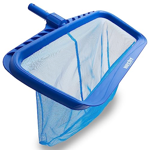 Hecht Kescher Pool, wahlweise mit Teleskopstange – extra großes Netz, feinmaschig – Poolreinigung – Wasserpflege – Für Schwimmbad, Pool, Planschbecken, Whirlpool, Teich (Modell 3) von Hecht