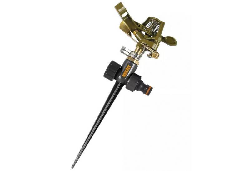 Hecht Kreisregner Impulsregner Rasensprenger 480 l/h 160 mm Erdspieß, 16 cm lang, 360° Radius, 2-4 bar von Hecht