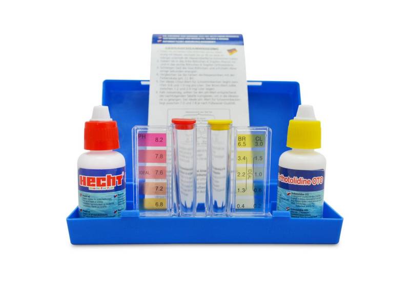 Hecht Pool-Wassertest Schütteltest Chlor- und pH-Wert-Test Wassertester mit Box, für ca. 50 Testdurchläufe Hecht Pool-Wassertest Schütteltest Chlor- und pH-Wert-Test Wassertester mit Box, für ca. 50 Testdurchläufe von Hecht