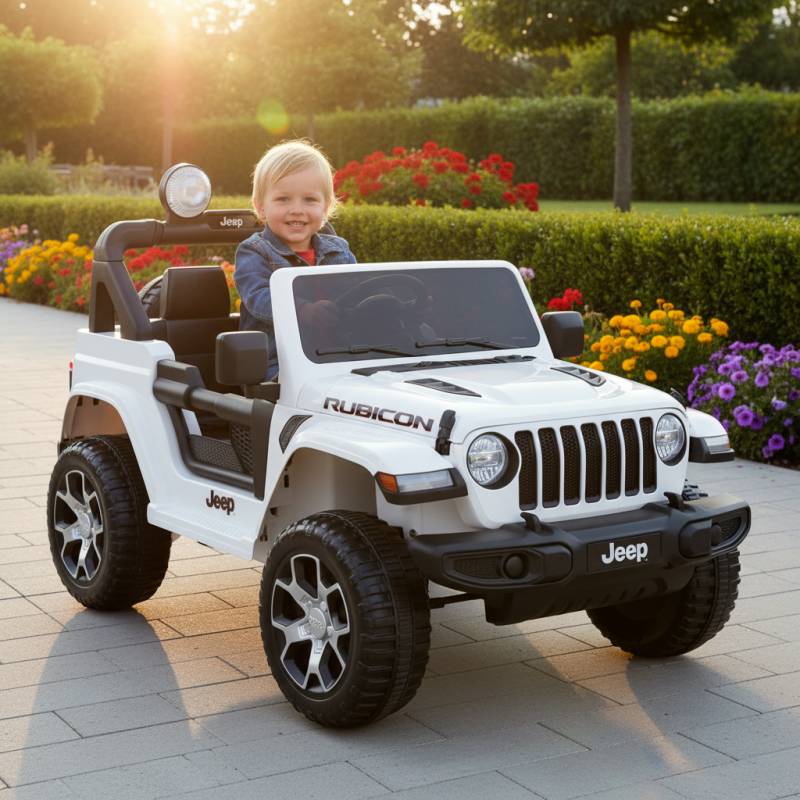 Kinder Elektroauto Jeep Wrangler Rubicon Weiß Kinder Elektroauto Jeep Wrangler Rubicon Weiß von Hecht