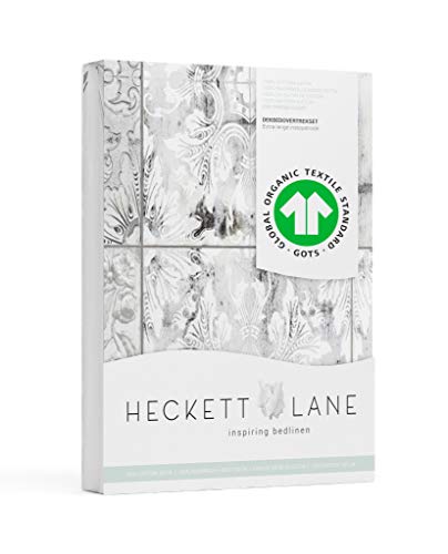 Heckett Lane Bettbezug, Baumwolle Satin, Grau (Marble Grey), 140x220 von Heckett Lane
