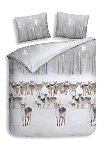 Heckett Lane Delmar Duvet Cover, Fog Natural, 140 x 220 cm von Heckett Lane