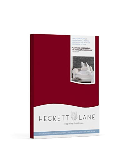 Heckett Lane HNLP01-70-K 8080 Pillow Case, percal, Aurora Red, 80 x 80 cm von Heckett Lane