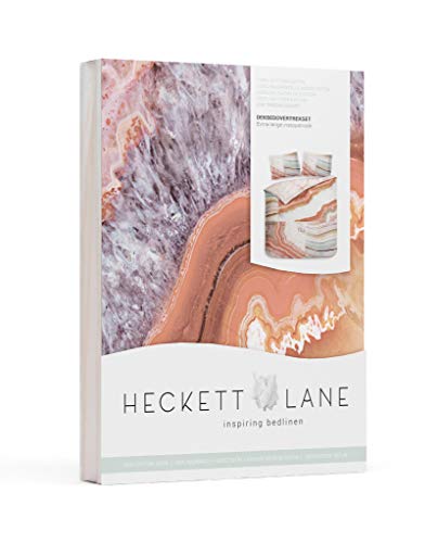 Heckett Lane Kimi Terra Rose Duvet Cover, 100% Cotton Satin, Pink, 155 x 220 cm, 1.0 Pieces von Heckett Lane